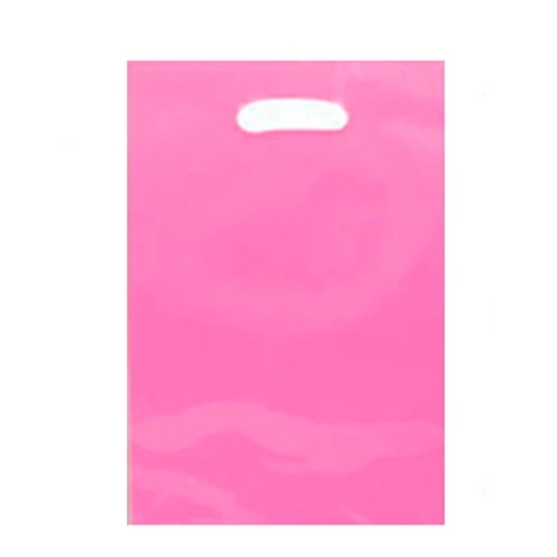 Bolsa Plastica Color Rosada 10pcs-0