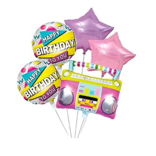 Set De Globos Metálico De Radio 5pcs-0