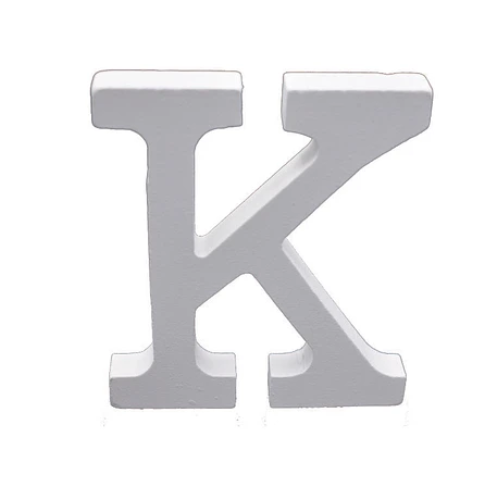 Letra De Madera K 11cm Blanco-0