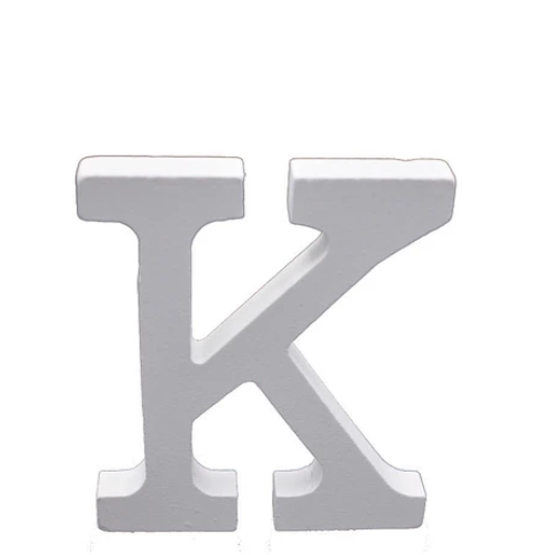 Letra De Madera K 11cm Blanco-1