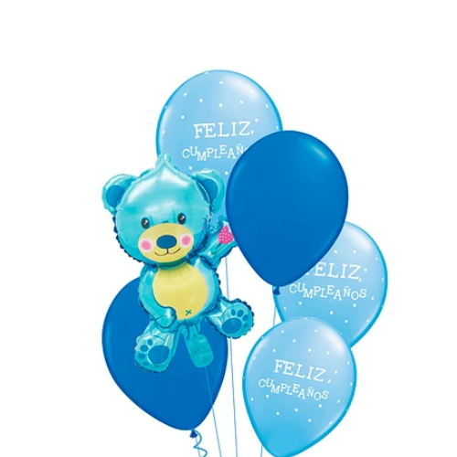 Set De Globos Mini Oso Azul de 6pcs-1