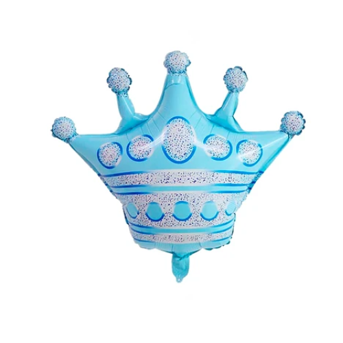 Globo Metalizado Corona Color Azul 76x75 cm-0