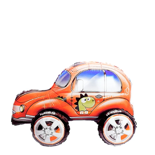 Globo Metalizado 3d Auto Escarabajo Naranja 57x38 cm-1