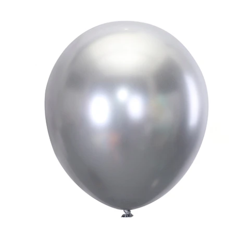 Globos Cromados Plateado 15cm 25un-0