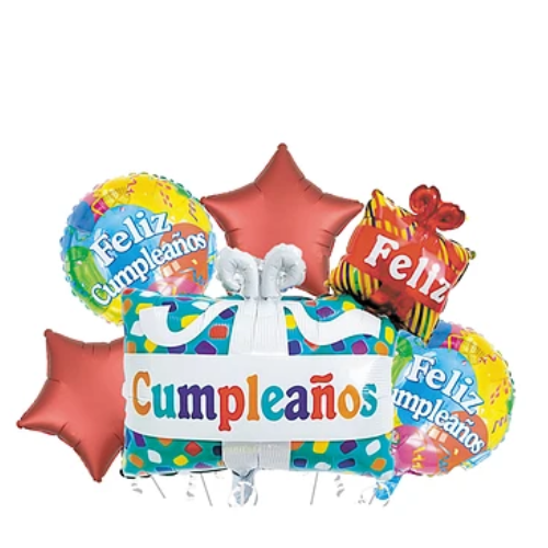 Set Globos Feliz Cumpleaños 5 Pcs-1