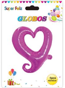 GLOBO CORAZÓN FIGURA MORADO-0