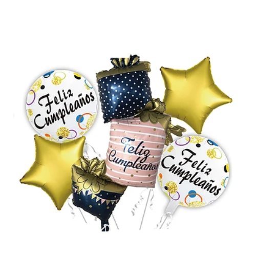 Set Globos Feliz Cumpleaños 5Pcs-0