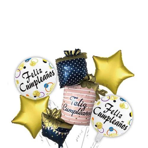 Set Globos Feliz Cumpleaños 5Pcs-1