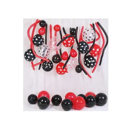 Set De Globos De Látex Rojo YY Negro 45Pcs-0