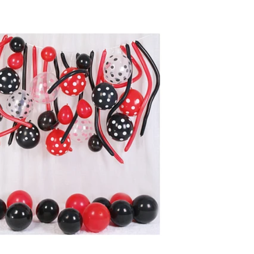 Set De Globos De Látex Rojo YY Negro 45Pcs-1