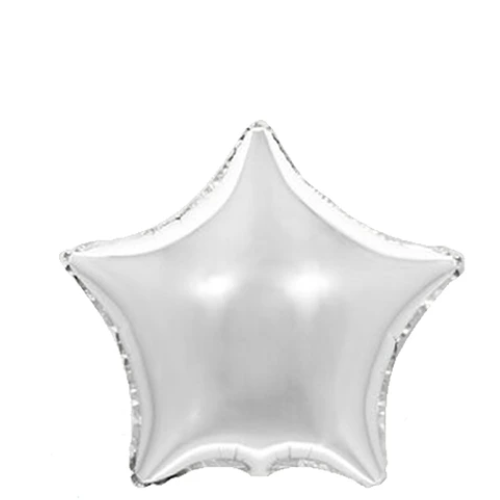 Globo Metálico Estrella Plateada 8pcs 12 cm-1