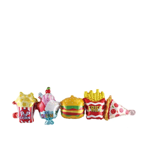 Cadena De Globos Metálicos Hamburguesa 31x100 cm-1
