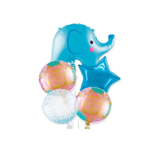 Set De Flobos Elefante Azul 5Pcs-0