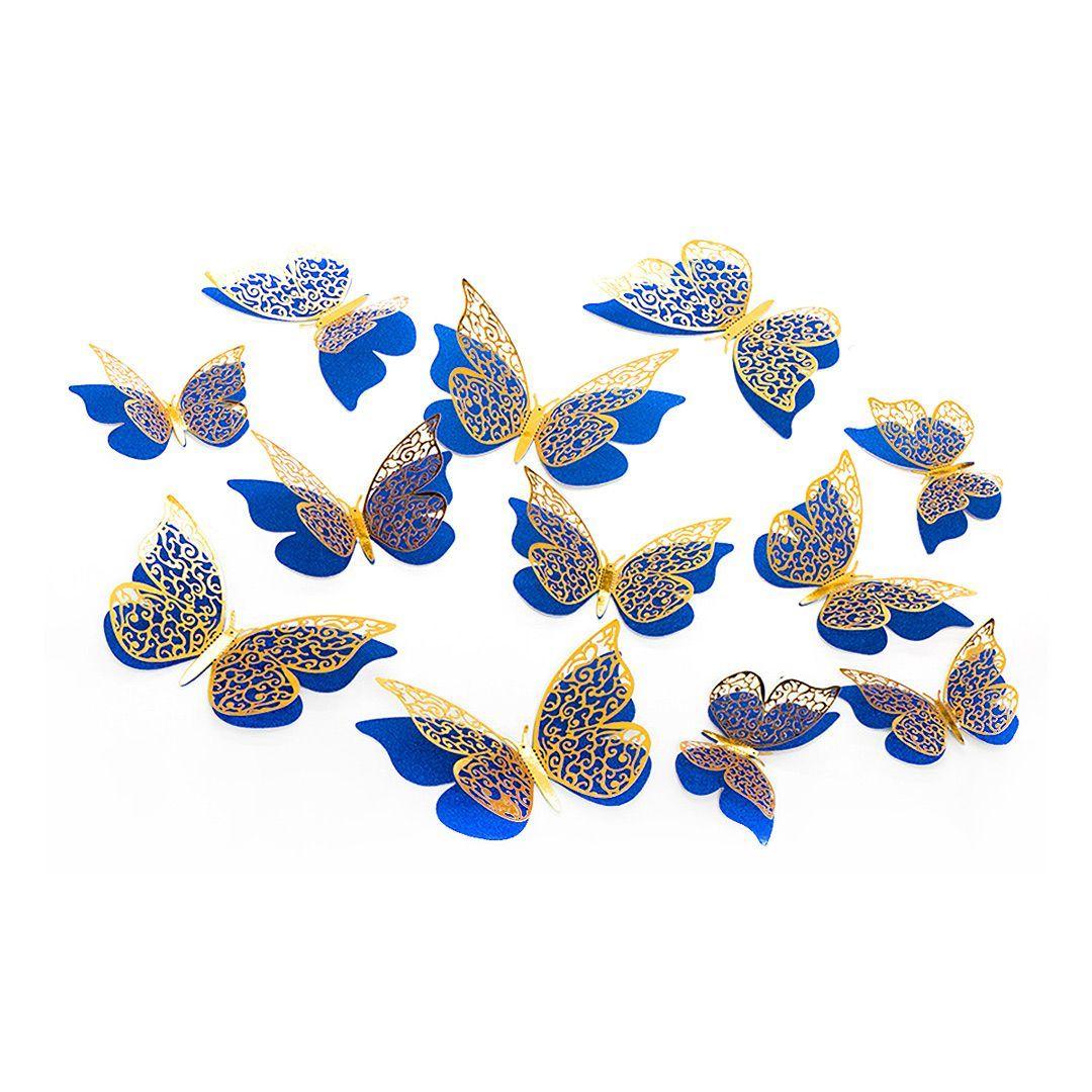 DECO MARIPOSAS AZUL X12 UNI-0
