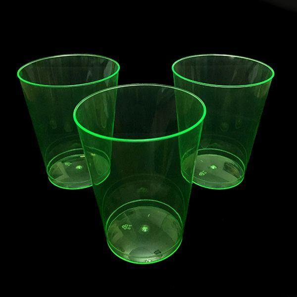 VASO ACRILICO 230 ML NEON VERDE X10 PCS X1 UNI-0