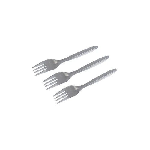 Tenedor Plástico Plateado 14cm 20pcs-0