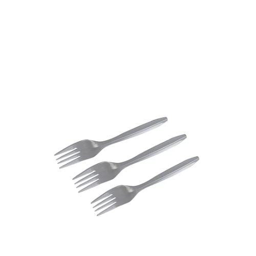 Tenedor Plástico Plateado 14cm 20pcs-1