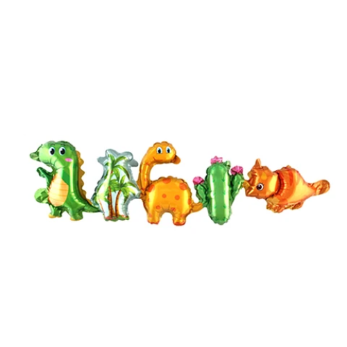 Cadena De Globos De Dinosaurios 36x100cm-0