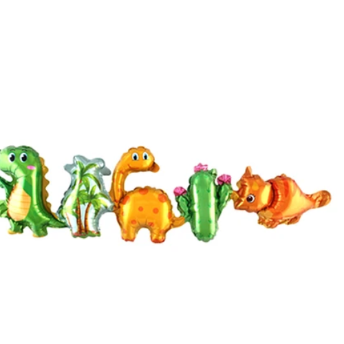 Cadena De Globos De Dinosaurios 36x100cm-1