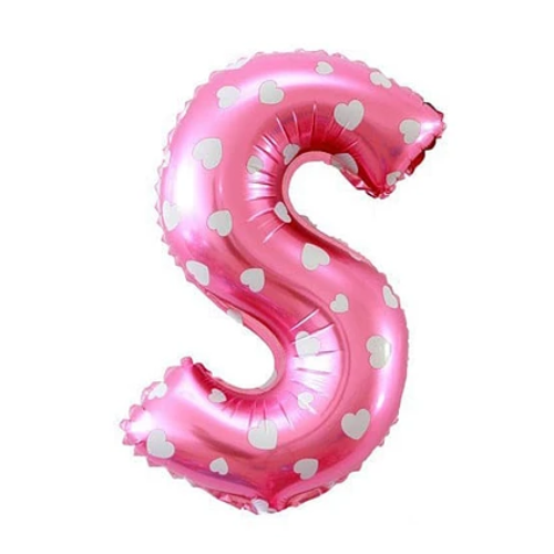 Globo Letra S Rosa 16 Pulgadas-0