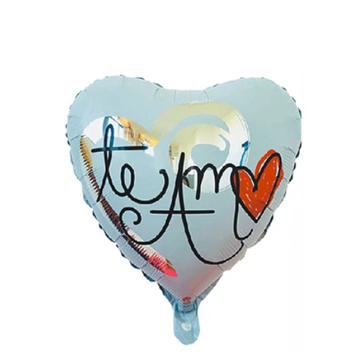 Globo Metalico Corazón 45 cm Te Amo -1