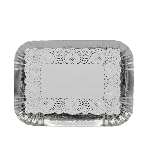 Bandeja Plateada Pequeña 20x28cm 2pcs-0