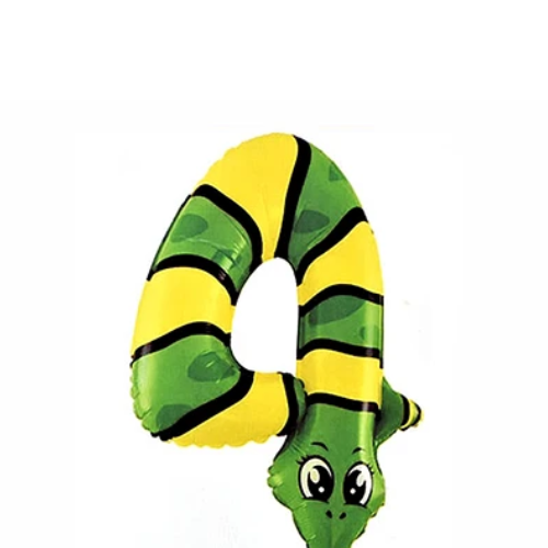 Globo Numero 4 Serpiente 39.5x47cm-1