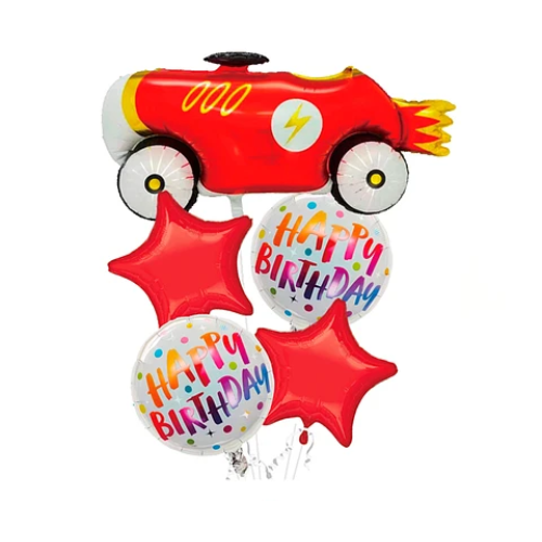 Set Globos Metalizados De Auto Clasico 5Pcs-0