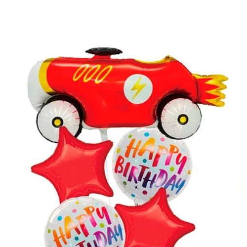 Set Globos Metalizados De Auto Clasico 5Pcs-1
