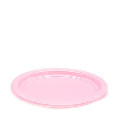 Bandeja Plástica Ovalada Rosada 5pcs-1