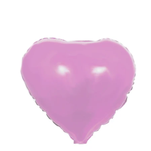 Globo Metálico Corazón Rosa 8 pcs 12cm-1