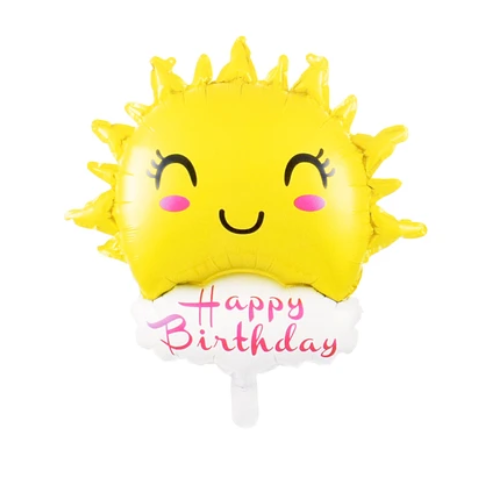 Globo Metalico Sol Nube Happy Birthday-0