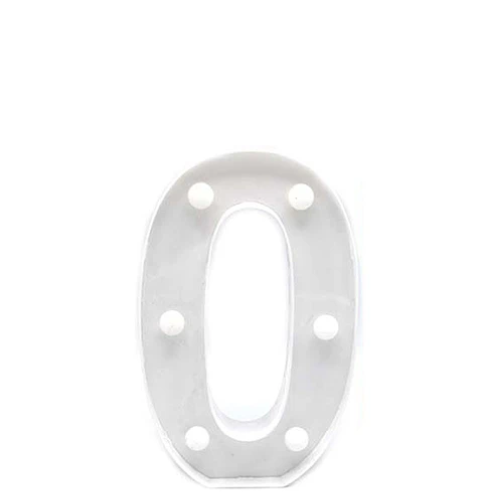 Numero Con Luz Led 0 Color Blanco-1
