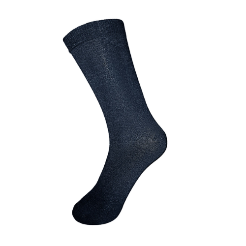 Calcetines De Hombre Corte Alto Color Liso 12 Unidades-0