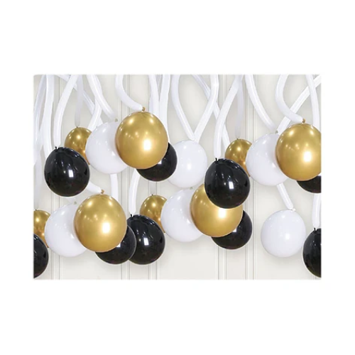 Set De Globos Serie Dorado Negro-0