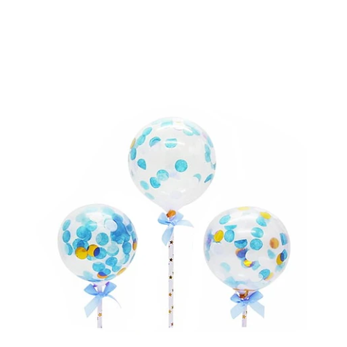 Topper De Globos 3pcs Azul-1