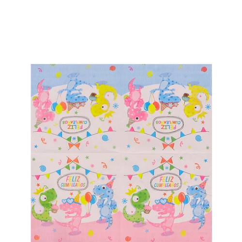 Servilletas Dinosaurio Feliz Cumpleaños 16 pcs 33x33 cm-1