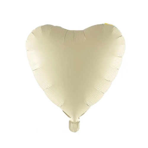 Globo Metálico Corazón 45 cm Blanco-0