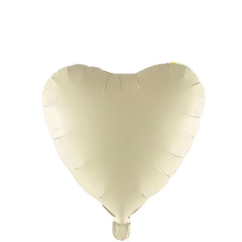 Globo Metálico Corazón 45 cm Blanco-1
