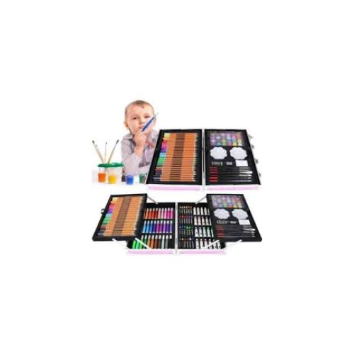  Kit De Dibujo Unicornio 145 Piezas Doble Piso.-0
