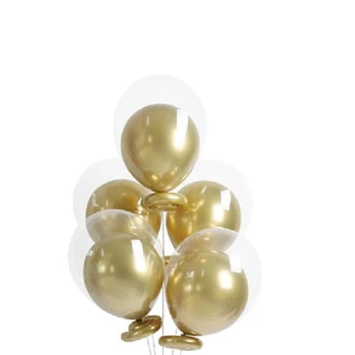 Set De Globos De Latex Dorado-1