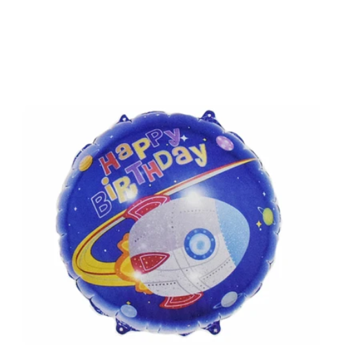 Globo Metalico Happy Birthday Planeta 18-1