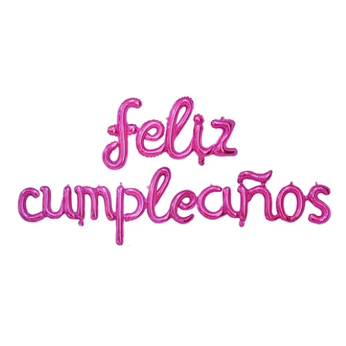 Globo Feliz Cumpleaños Rosado 16" 1set-0