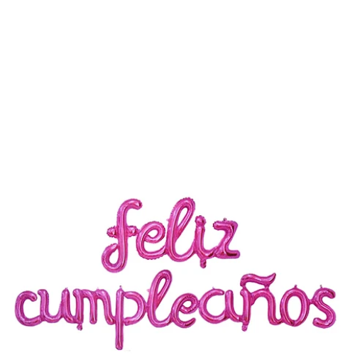 Globo Feliz Cumpleaños Rosado 16" 1set-1