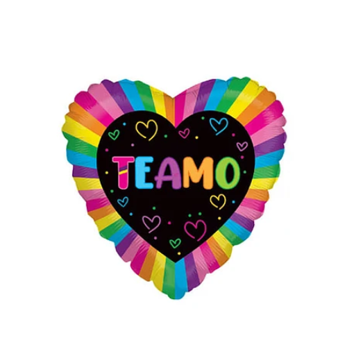 Globo Metálico Corazón Multicolor Te Amo 45 cm-1