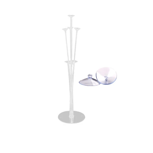 Pedestal Para Globos Transparente 7 pcs 17x70cm-0