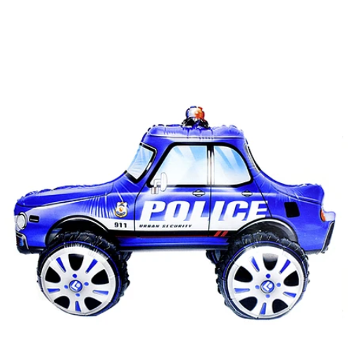 Globo Metalico 3d Auto De Policia 65 x38 cm-1