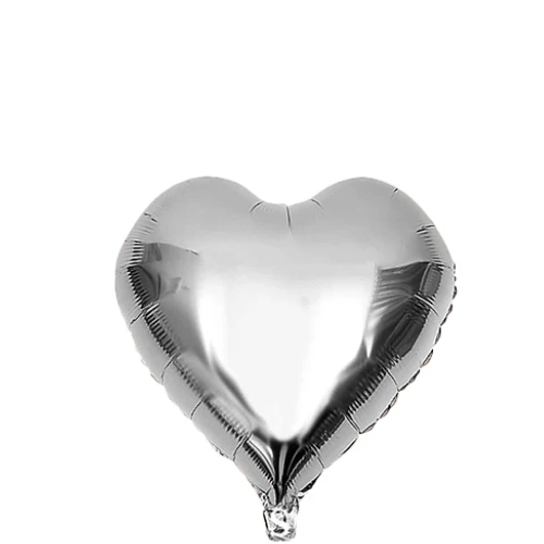 Globo Corazón Plata 18 Pulgadas-1
