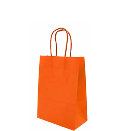 Bolsa De Papel Mediana Naranja-1