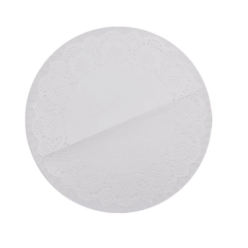 Bandeja Redonda Blanca 3 + 3pcs Con Papel Secante-0